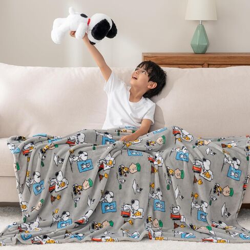 Berkshire Blanket & Mo Willems® VelvetLoft® Luxury Soft Cozy Cute Kids Throw Blanket,Gifts for Kids,Elephant & Piggie,50 in x 70 in(Official Mo Willems® Product) in Kuwait