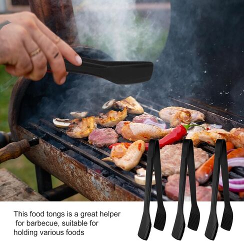 3 Pcs Silicone Kitchen Tongs 11 Inch Spatula Tongs Salad Tongs Kitchen Serving Tongs with Silicone Tips for BBQ Cooking Grilling Locking Toast Salad (Black) in Saudi Arabia