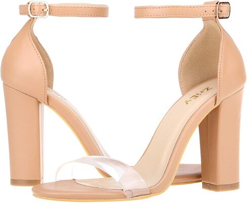 ZriEy Women's Chunky High Heels 4 Inches Block High Heels Open Toe Ankle Strap Sandals Party Wedding Daily Wear Shoes in Saudi Arabia