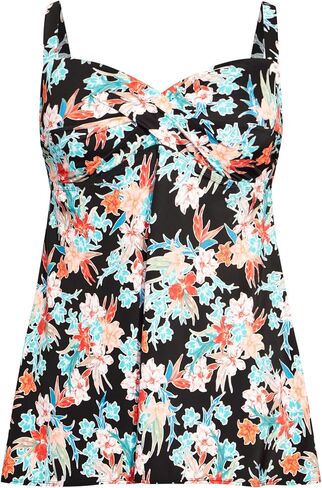 AVENUE Women's Plus Size Swim Dress Twist PRT in Saudi Arabia