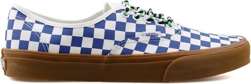 Vans Unisex Authentic Checkerboard Skate Shoe - Lace up Closure Style - True Blue/White in Saudi Arabia