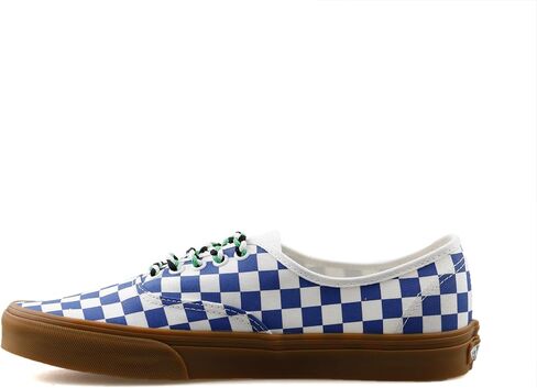 Vans Unisex Authentic Checkerboard Skate Shoe - Lace up Closure Style - True Blue/White in Saudi Arabia