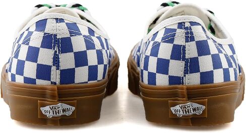 Vans Unisex Authentic Checkerboard Skate Shoe - Lace up Closure Style - True Blue/White in Saudi Arabia