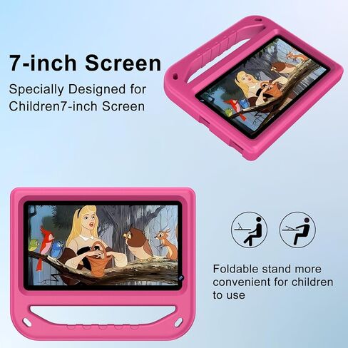Kids Tablet, Android 14 Tablet for Kids 7 Inch, 8GB RAM 64GB ROM Toddler Tablet, Parental Control, 2.4G/5G WiFi 6, 1.8Ghz Octa-Core, Dual Camera, GMS, Kids IWAWA App Pre-Installed-Blue in Saudi Arabia