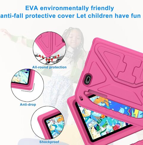 Kids Tablet, Android 14 Tablet for Kids 7 Inch, 8GB RAM 64GB ROM Toddler Tablet, Parental Control, 2.4G/5G WiFi 6, 1.8Ghz Octa-Core, Dual Camera, GMS, Kids IWAWA App Pre-Installed-Blue in Saudi Arabia