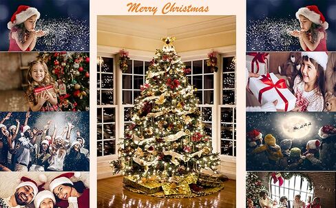 5X7FT Christmas Tree Decorating Vinyl Photography Backdrop Photo Background Studio Prop CEM02 in Saudi Arabia