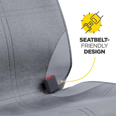 واقي مقعد السيارة لمقعد السيارة للأطفال، حماية مقعد السيارة لمقعد السيارة للأطفال، واقي مقعد غير قابل للانزلاق أسفل مقعد سيارة الطفل، غطاء مقعد مبطن سميك لمقعد السيارة مع جيبين شبكيين للتخزين، عبوتان باللون الرمادي in Kuwait