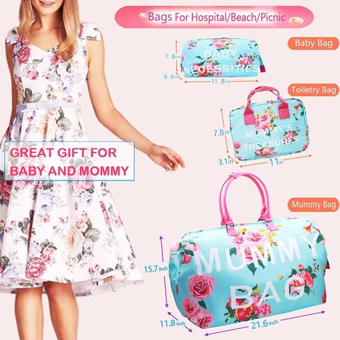 Large Mommy Hospital Bags for Labor and Delivery Diaper Tote Bag Baby Hospital Bag Women Travel Bag in Saudi Arabia