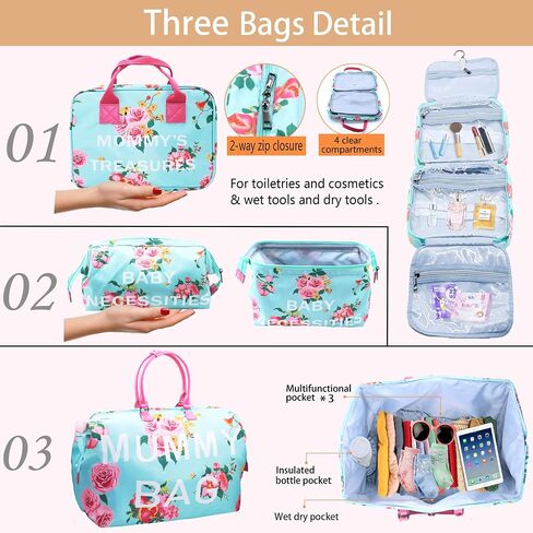 Large Mommy Hospital Bags for Labor and Delivery Diaper Tote Bag Baby Hospital Bag Women Travel Bag in Saudi Arabia