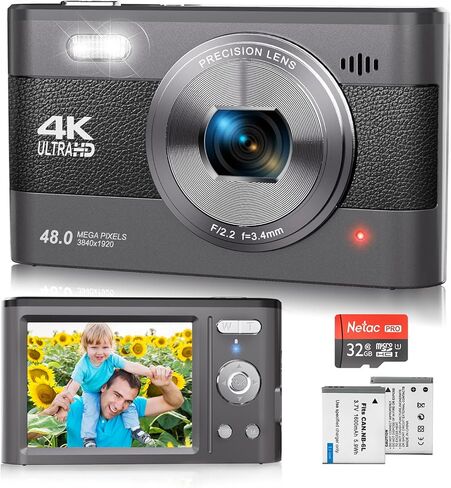 كاميرا رقمية، كاميرا تسجيل فيديو بتركيز تلقائي بدقة 4K بدقة 44 ميجابكسل للتصوير الفوتوغرافي in Kuwait