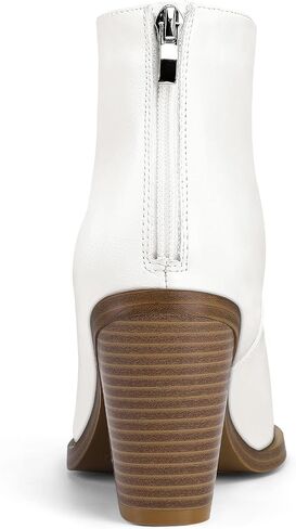 حذاء نسائي من Mysoft بفتحة على شكل حرف V للكاحل سهل الارتداء بمقدمة مدببة وكعب مكتنز in Kuwait