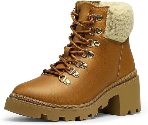MUSSHOE Women's Winter Platform Boots Non Slip Comfortable Snow Boots Hunter Rain Boots Combat Boots Fashion Ankle Boots&Booties Chunky Booties for Women in Kuwait
