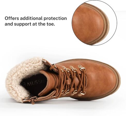 MUSSHOE Women's Winter Platform Boots Non Slip Comfortable Snow Boots Hunter Rain Boots Combat Boots Fashion Ankle Boots&Booties Chunky Booties for Women in Kuwait