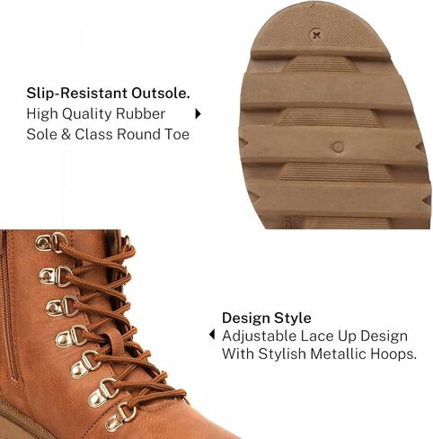 MUSSHOE Women's Winter Platform Boots Non Slip Comfortable Snow Boots Hunter Rain Boots Combat Boots Fashion Ankle Boots&Booties Chunky Booties for Women in Kuwait