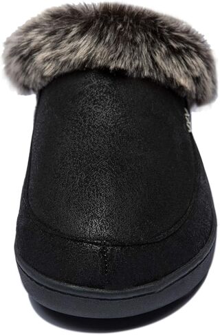 NewDenBer Women's Cozy Memory Foam Slippers Suede Plush Faux Fur Lined Slip on Indoor Outdoor House Shoes in Kuwait