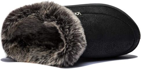 NewDenBer Women's Cozy Memory Foam Slippers Suede Plush Faux Fur Lined Slip on Indoor Outdoor House Shoes in Kuwait