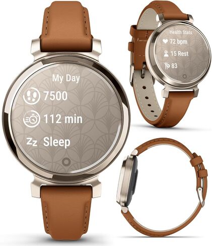 Wearable4U Garmin Lily 2 Active، فضي مع سوار سيليكون أرجواني، ساعة ذكية صغيرة وأنيقة، نظام تحديد المواقع المدمج، شاشة مخفية، عدسة منقوشة، حزمة بنك طاقة تصل إلى 9 أيام in Kuwait