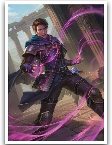 Fantasy North - Acheus - Machina Prophet - 100 Smooth Matte TCG Trading Card Sleeves - Fits Magic MTG Commander Pokemon and Other Card Games - Playing Card Sleeves in Saudi Arabia