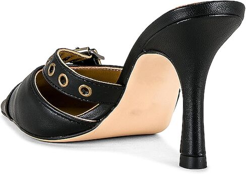 Women's Pointy Muller Heels, Buckle Studded Slip On Kitten Heeled Sandals, Summer Party Bride Wedding Pump Shoes, 3.25IN in Saudi Arabia