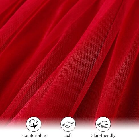 Toddler Baby Girl Christmas Dress Kids Santa Claus Red Princess Tulle Tutu Dress Holiday Party Outfit in Kuwait