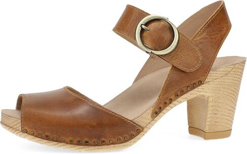 Dansko Tamra Peep Toe Sandal for Women - Quality Leathers and a Heel for a Classy, All-Day Look - Cushioned Footbed for All-Day Comfort in Saudi Arabia
