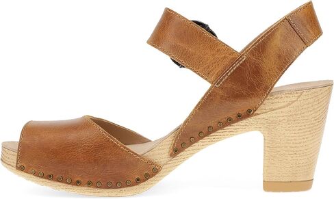 Dansko Tamra Peep Toe Sandal for Women - Quality Leathers and a Heel for a Classy, All-Day Look - Cushioned Footbed for All-Day Comfort in Saudi Arabia