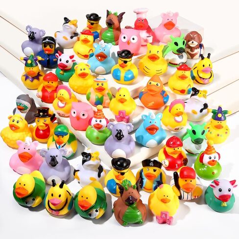 SCIONE 24 Pack Christmas Rubber Ducks ,Assorted Plastic Christmas Ducks Ornaments,Christmas Tree Hanging Decoration, Bath Toys for Kids Christmas Party Favors,Christmas Stocking Stuffers in Saudi Arabia