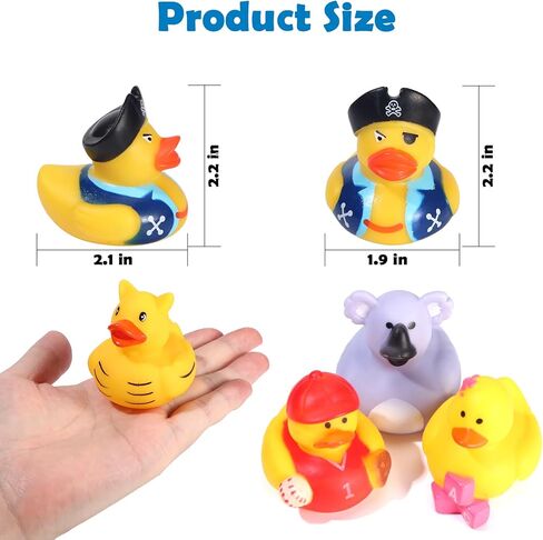 SCIONE 24 Pack Christmas Rubber Ducks ,Assorted Plastic Christmas Ducks Ornaments,Christmas Tree Hanging Decoration, Bath Toys for Kids Christmas Party Favors,Christmas Stocking Stuffers in Saudi Arabia