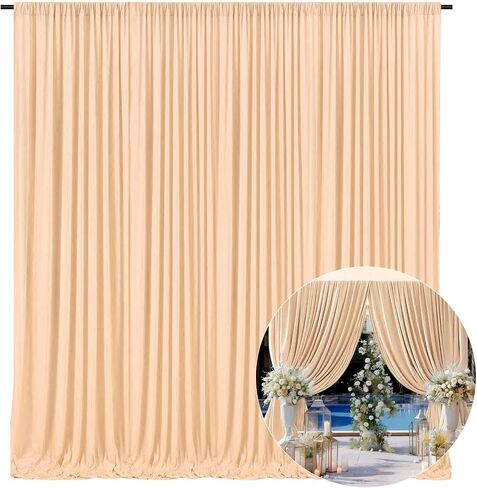 10 x 10 Feet Dark Green Backdrop Curtain for Partie, Background Curtains for Photoshoot, Birthday, Wedding, Halloween, Thanksgiving, Christmas Day, New Year Party Decorations 5Ft x 10Ft, 2 Panels in Kuwait