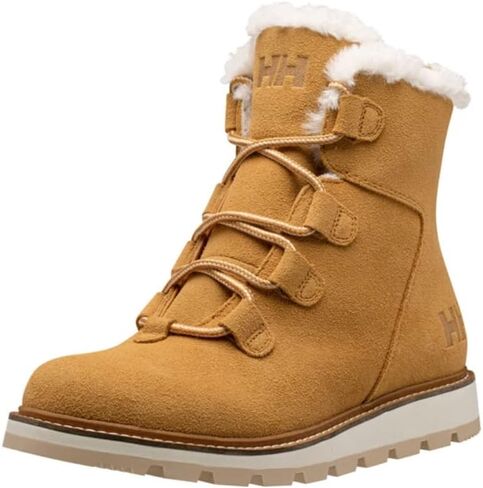 Helly-Hansen Womens Alma Waterproof Suede Winter Boots, 724 New Wheat/Snow, 9F in Saudi Arabia
