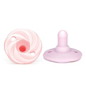 Doodle & Co. Holland Classic Pacifier for New Born Babies | BPA Free Natural Nipple Shape 100% Silicone for Infants | Helps Promote Healthy Oral Development | 3+ Months | Blush/Lilac