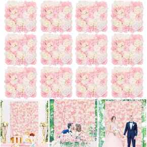 Rose Flower Wall Backdrop Panel - Rose Artificial Flower Wall Backdrops Floral Baby Shower Wedding Background DIYers Event Centerpieces