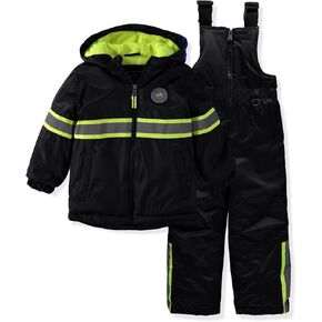 Bass Creek Outfitters Boys and Girls 2T-16 High Visibility 2-Piece Snowsuit Jacket and Snow Bib