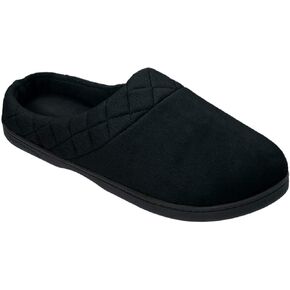 Dearfoams Womens Quilted Memory Foam Clog Slippers X-Large Black