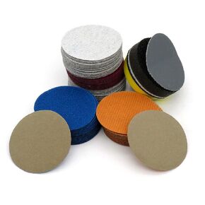 100PCS Sanding Discs Pads 2 inch Dry or Wet Sandpaper Pads 50mm Hook and Loop Sanding Disk Abrasive Polish Pad Plate 320 Grits