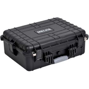 MEIJIA Portable Waterproof Protective Case,Hard Camera Case,Customisable Foam Inserted, Elegant Black,Fit for Camera, Equipments, Lens,Drones
