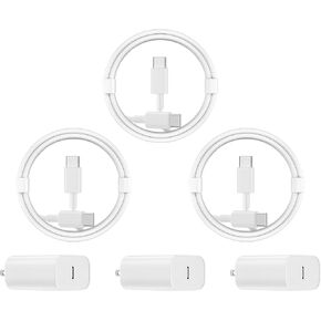 USB C Charger Fast Charging for iPhone 16,6 FT 20W USB C Charger Fast Wall Charger Power Adapter with 6FT USB-C to USB-C Charging Cable for iPhone 16/16 Plus/16 Pro/16 Pro Max/15 Pro/15Pro Max(2Pack)