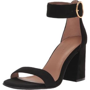 Aerosoles Women's Lawrence Heeled Sandal, Black Faux Suede, 8.5