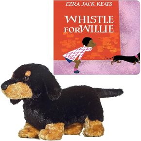 Ezra Jack Keats Gift Set Includes The Snowy Day and Whistle for Willie Board Books with Dachshund Stuffed Animal Plush and Peter Doll with We 3 Books Book Gift Bag ( Educational Classics )