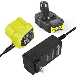 TREE.NB 3.0Ah Replacement for Ryobi 18V Battery and Dual Chemistry Charger Combo Compatible with Ryobi Oneplus 18V Battery P102 P103 P104 P105 P106 P107 P108 P109 P190 P122