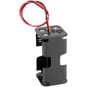 uxcell 6V Battery Holder Shell Storage Box 4 x 1.5V AA Batteries Cable Leads without Terminal