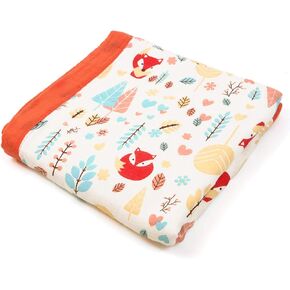 Premium Baby Muslin Swaddle Blanket, Baby Muslin Quilt Dino Toddler Bath Towel Unisex Receiving Blanket, 43 X 45 inchs (Blue Dinosaur) in Kuwait