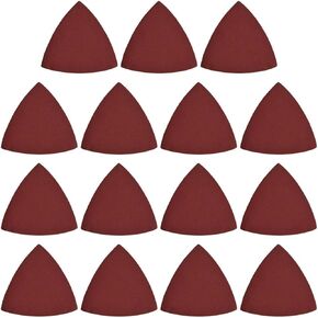 15 قطعة من وسادة الصنفرة المثلثة 180 حبيبة، ورق صنفرة بتفاصيل خطاف وحلقة بدون فتحة، ورق صنفرة من أكسيد الألومنيوم مناسب لأداة متعددة متأرجحة مثلثة in Kuwait