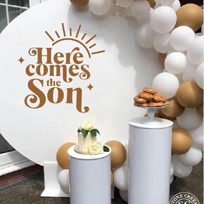 Here Comes The Son/Sun Baby Shower Wall Decor - Boy Baby Shower Decor,It's A Boy, Baby Shower Party Photo Props,Boy Newborn Party Decorations (Here Comes The Son)