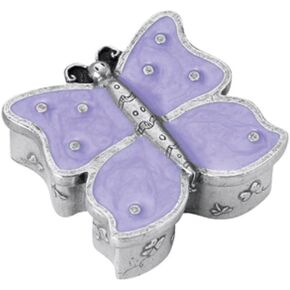 DANFORTH – Butterfly Tooth Fairy Box (Lavender) – Handcrafted Pewter Toothfairy Box For Girls, 1 3/8", Made In USA