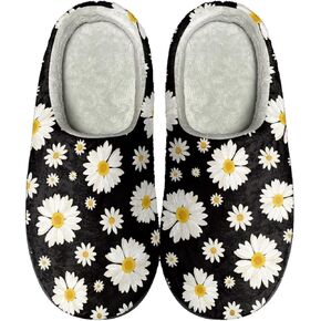 Slippers for Women Indoors and Outdoors, Mens Comfy Flannel Warm Slippers Flat Clogs Winter House Slippers