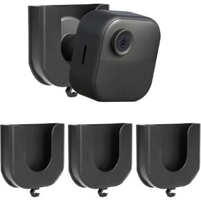 3 Pack Blink Adhesive Wall Mount Bracket Compatible with Blink Outdoor 4/Mini/Mini 2 Cameras, No Drill No Screws, Black