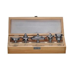 Rail and Stile Router Bits, 5PC Kitchen Door and Drawer Router Bit Set 1/2 Inch Shank, Raised Panel Cabinet Door and Drawer Lock Joint Making Router Bits for Woodworking