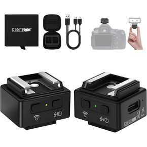 WF1 2.4G Wireless Flash Trigger for Canon Nikon Sony Pentax DSLR Cameras Wireless Flash Trigger Transmitter and Receiver for Camera Flashes with Hot Shoe Mount(Black).