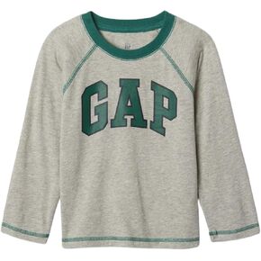 GAP Baby Boys' Long Sleeve Logo Raglan Tee